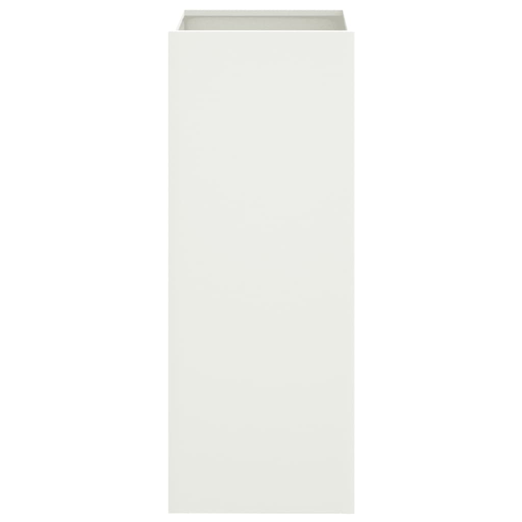 vidaXL Ζαρντινιέρα Λευκή 32x29x75 εκ. από Χάλυβα - Image 5