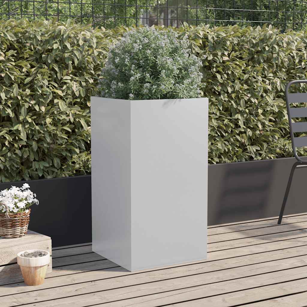 vidaXL Ζαρντινιέρα Ασημί 42x38x75 εκ. από Γαλβανισμένο Χάλυβα - Image 3