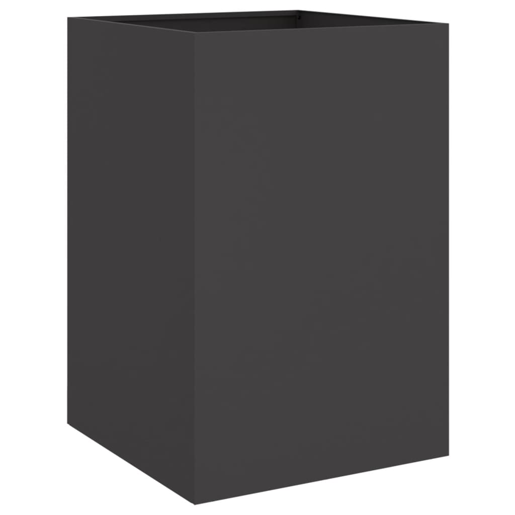 vidaXL Ζαρντινιέρα Μαύρη 52x48x75 εκ. από Χάλυβα - Image 2