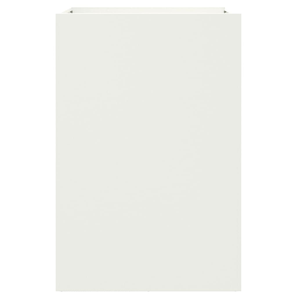 vidaXL Ζαρντινιέρα Λευκή 52x48x75 εκ. από Χάλυβα - Image 5