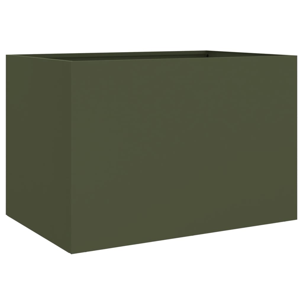 vidaXL Ζαρντινιέρα Λαδί 62x47x46 εκ. από Χάλυβα - Image 2