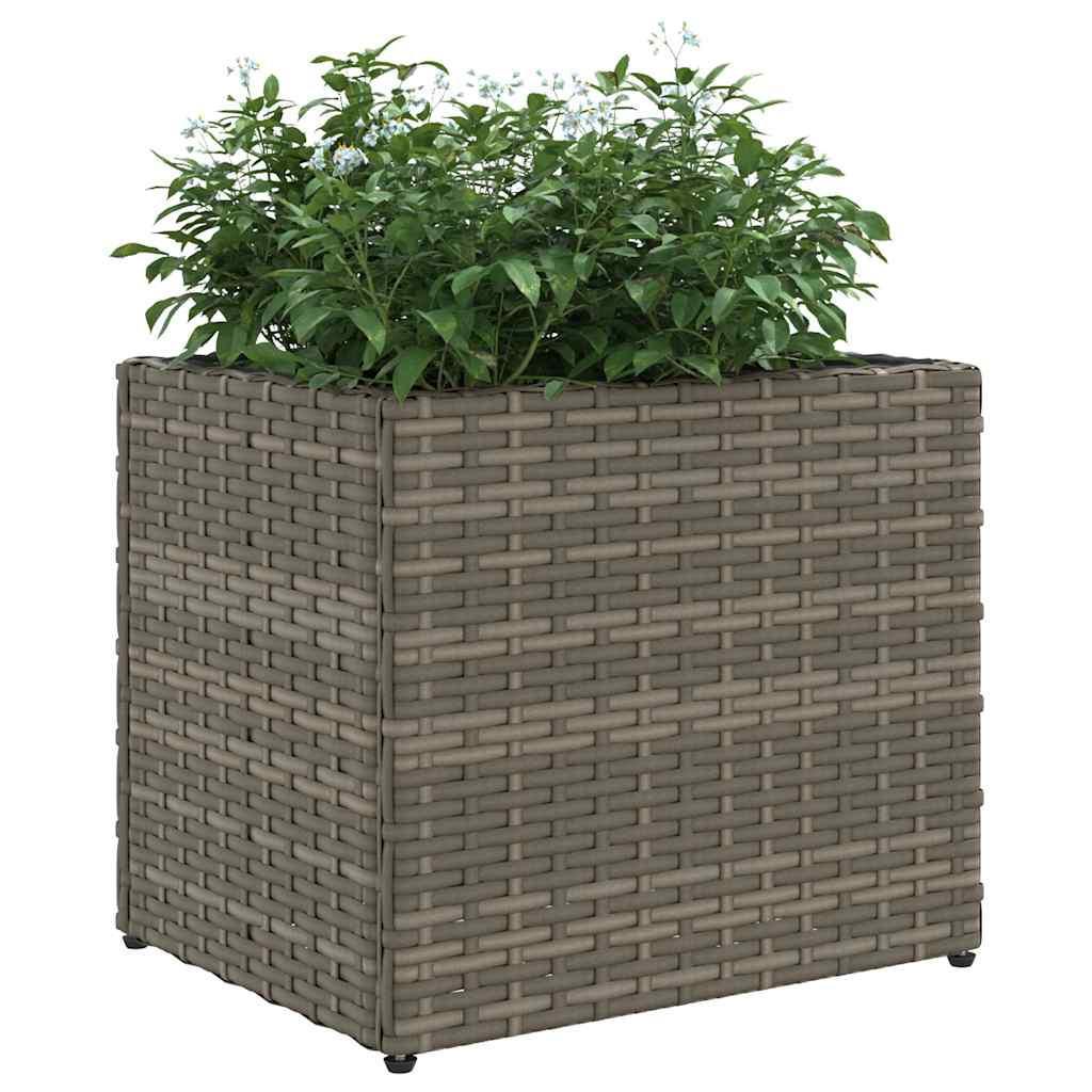 vidaXL Ζαρντινιέρες Κήπου 2 τεμ. Γκρι 36x30x32 εκ. από Συνθετικό Ρατάν - Image 4
