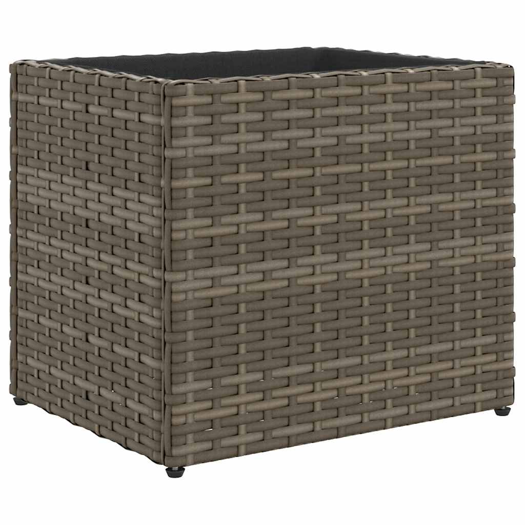 vidaXL Ζαρντινιέρες Κήπου 2 τεμ. Γκρι 36x30x32 εκ. από Συνθετικό Ρατάν - Image 5
