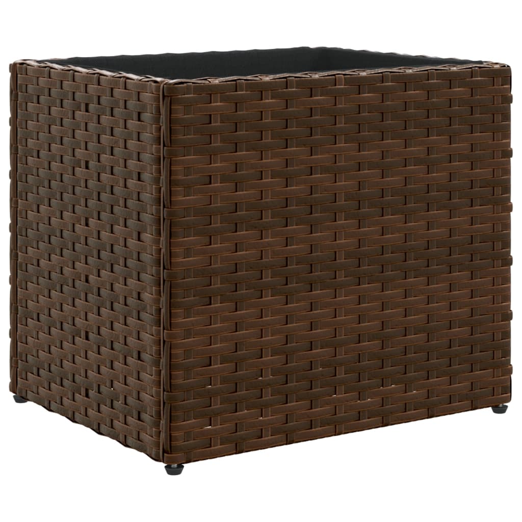 vidaXL Ζαρντινιέρα Κήπου Καφέ 36x30x32 εκ. από Συνθετικό Ρατάν - Image 2