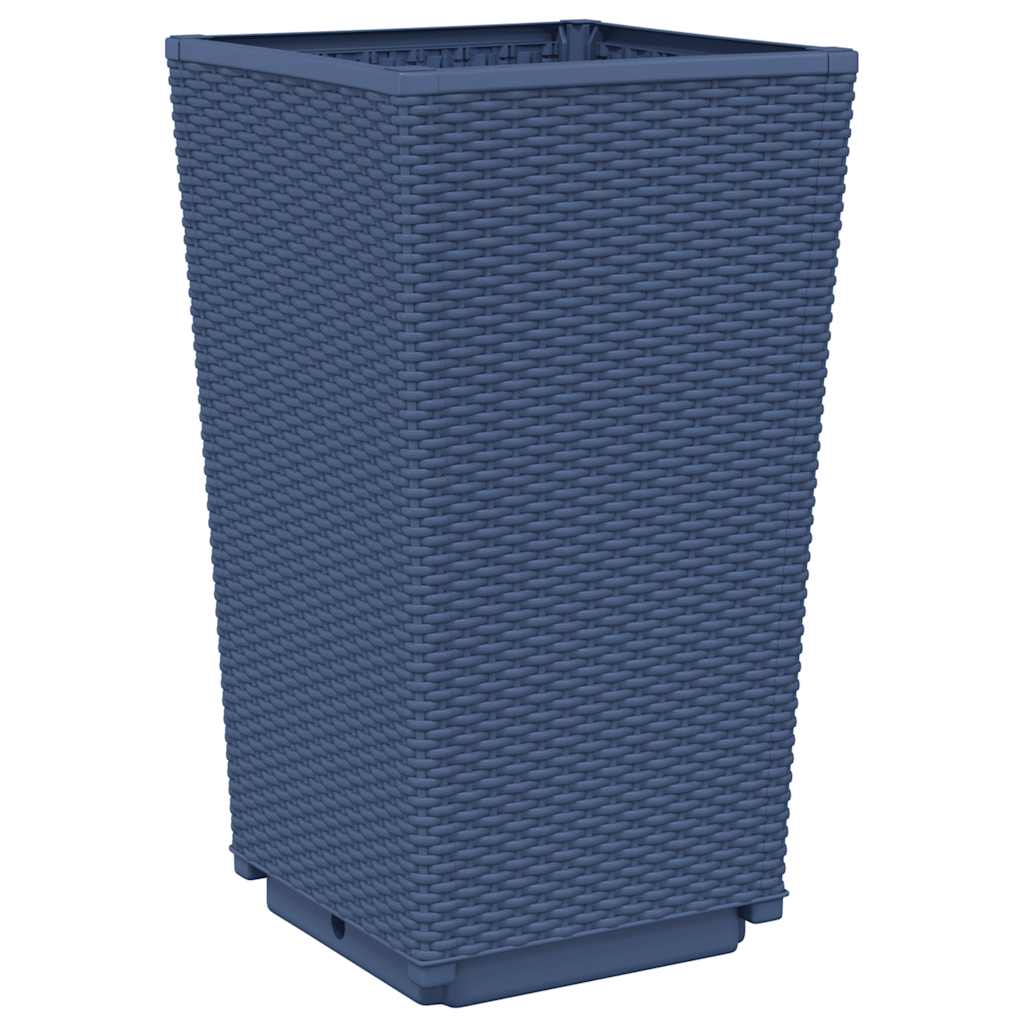 vidaXL Ζαρντινιέρες Κήπου 4 τεμ. Μπλε Γκρι 32,5x32,5x57 εκ. Πολυπροπυλένιο - Image 4