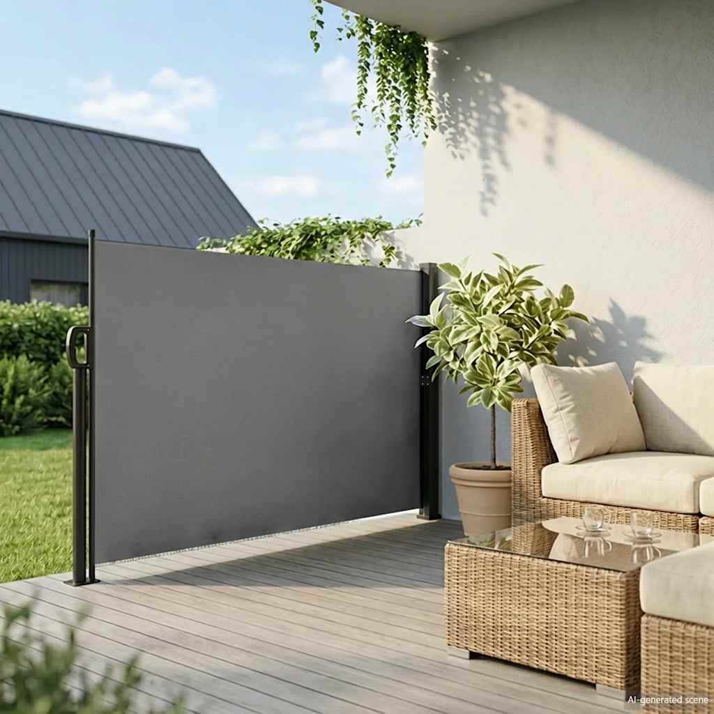 vidaXL Σκίαστρο Πλαϊνό Συρόμενο Ανθρακί 180 x 500 εκ. - Image 3
