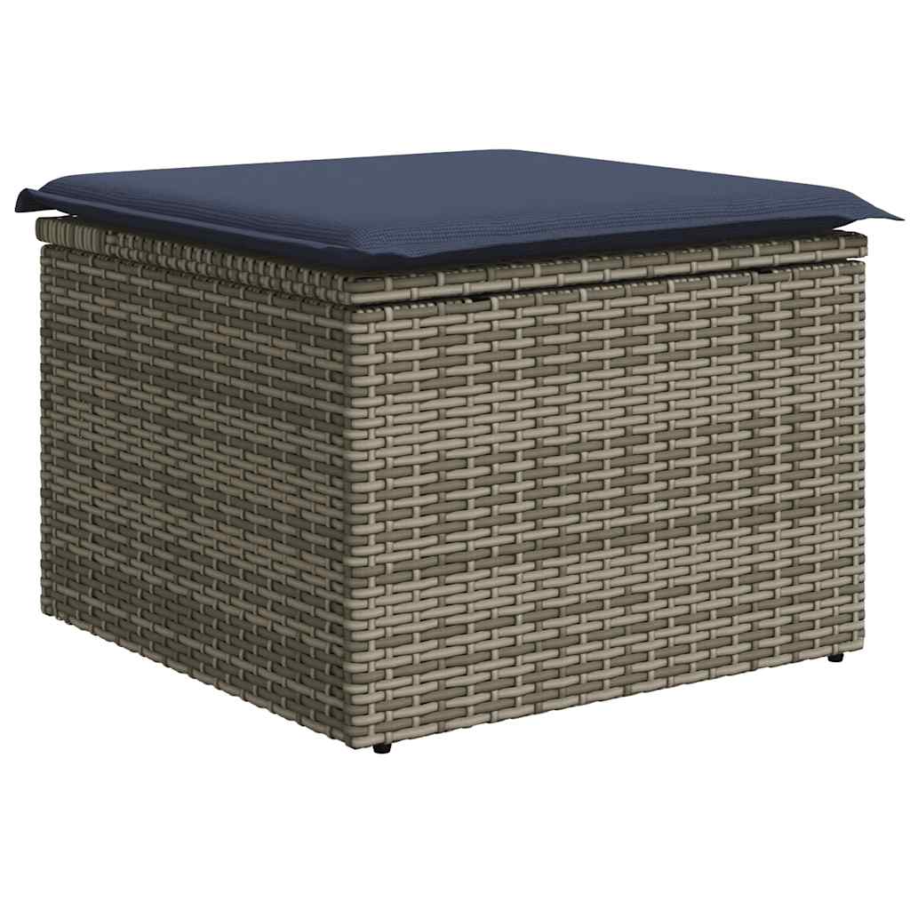 vidaXL Σετ Καναπέδων Κήπου 6 Τεμαχίων με Μαξιλάρια Γκρι από Συνθετικό Ρατάν - Image 5