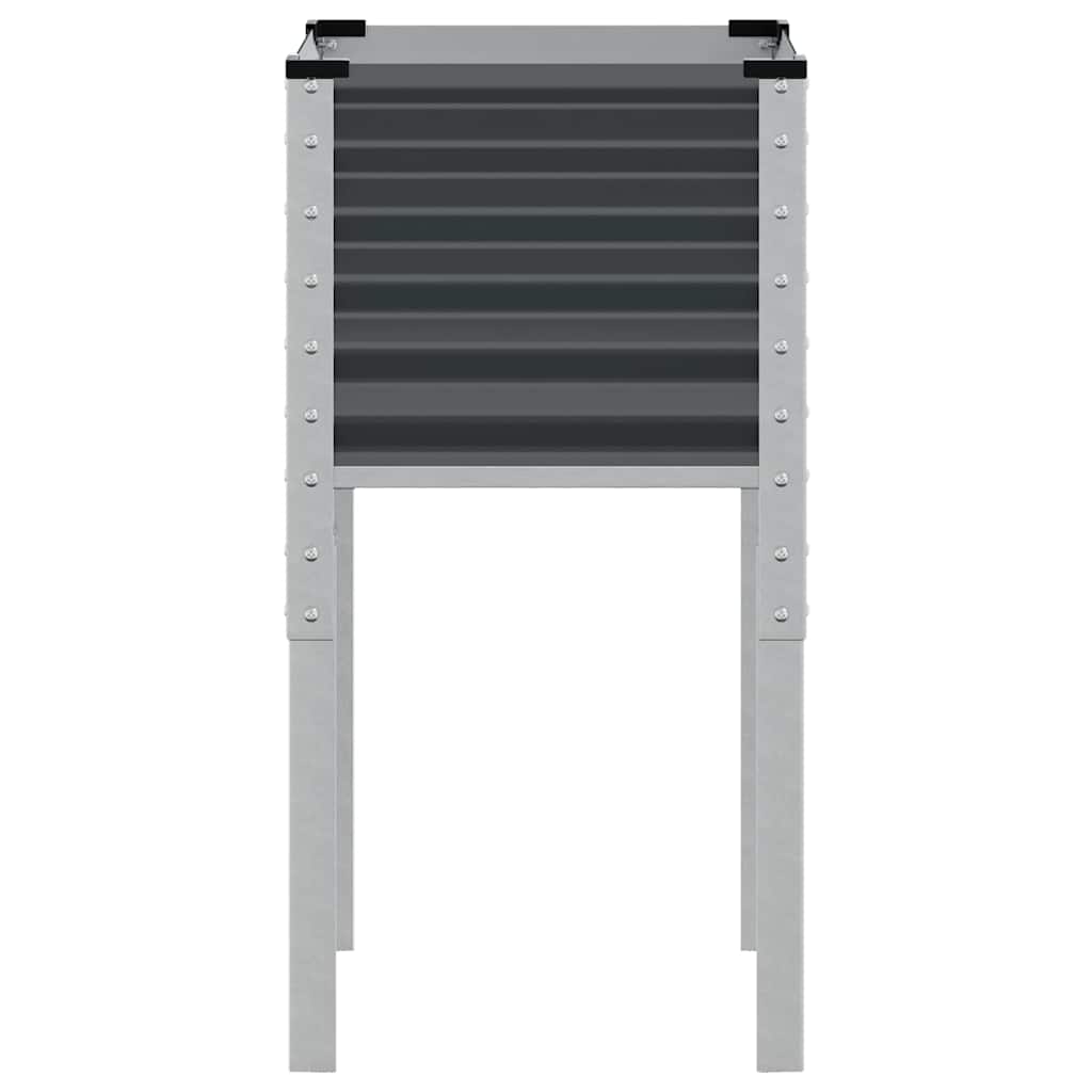 vidaXL Γλάστρα Κήπου Ανθρακί 45x45x88 εκ. Ατσάλινη - Image 4