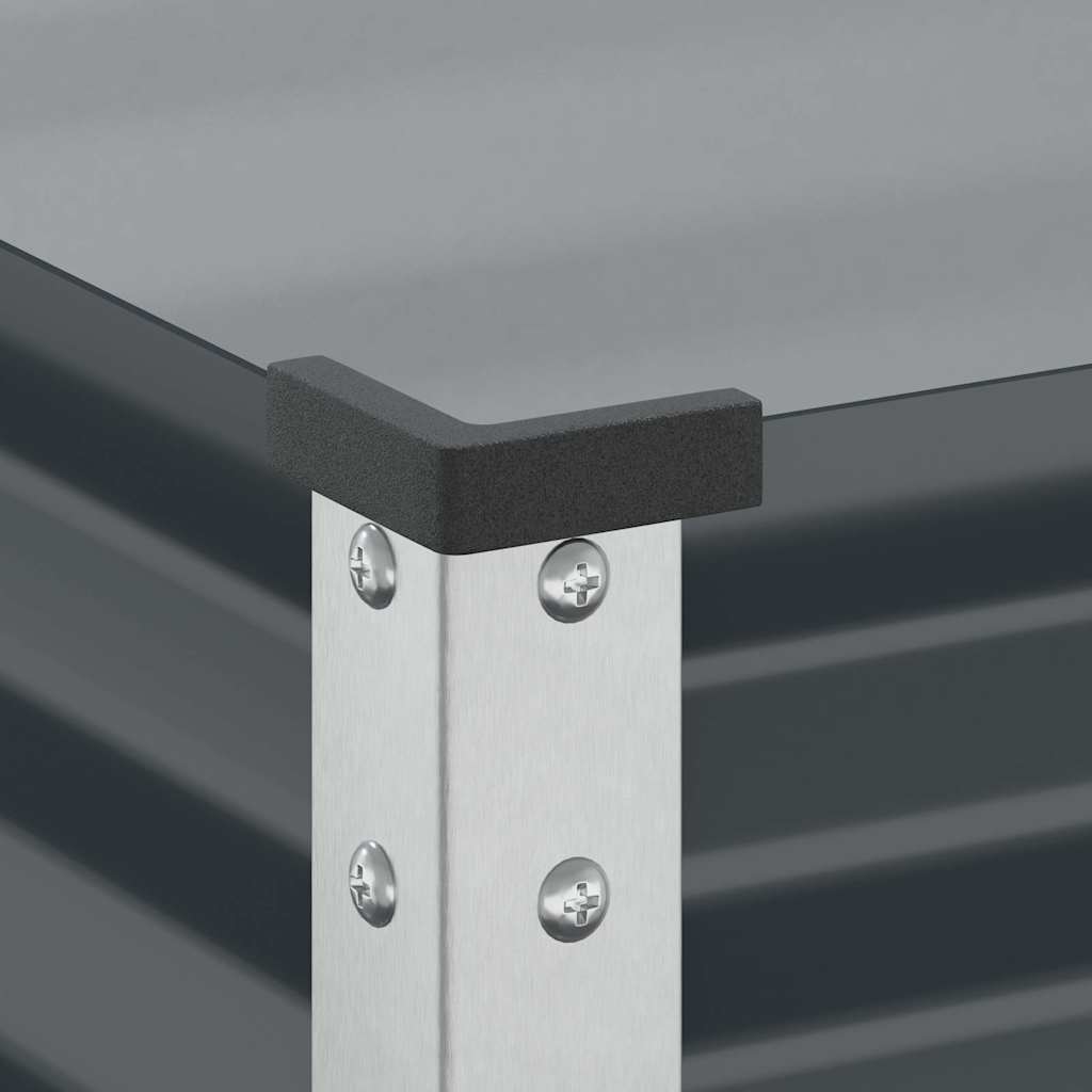 vidaXL Γλάστρα Κήπου Ανθρακί 45x45x88 εκ. Ατσάλινη - Image 5