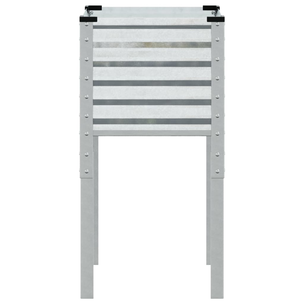 vidaXL Γλάστρα Κήπου 45x45x88 εκ. από Γαλβανισμένο Ατσάλι - Image 4