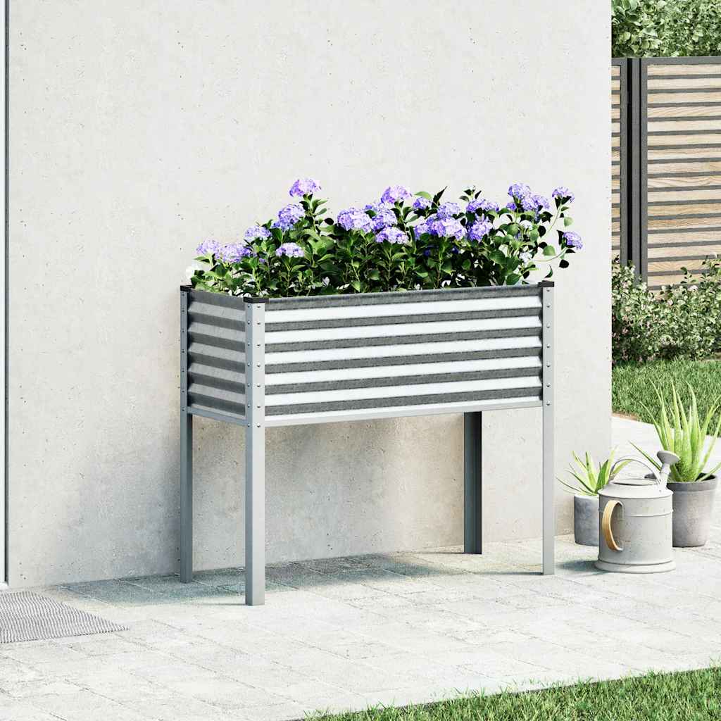 vidaXL Γλάστρα Κήπου 100x45x90 εκ. από Γαλβανισμένο Ατσάλι - Image 3