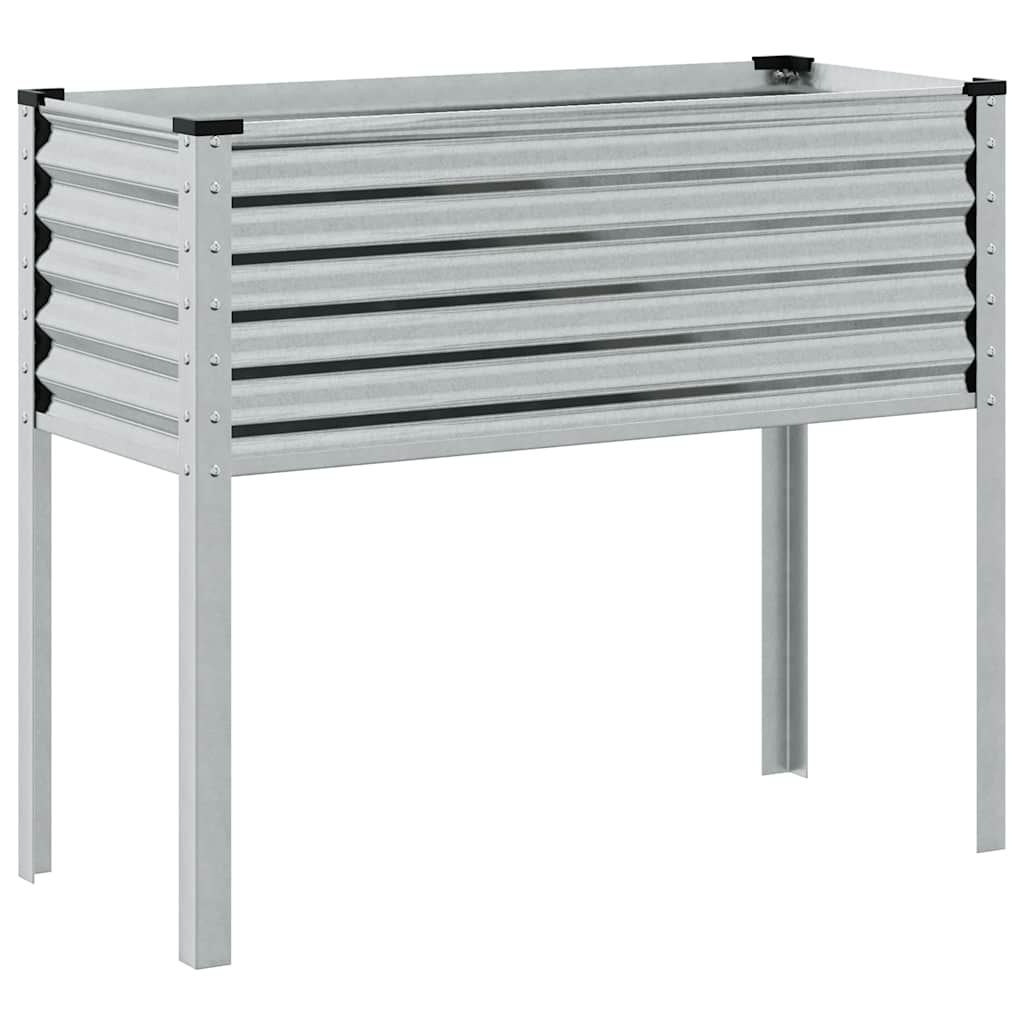 vidaXL Γλάστρα Κήπου 100x45x90 εκ. από Γαλβανισμένο Ατσάλι - Image 5