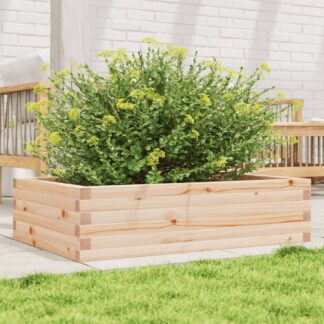 vidaXL Ζαρντινιέρα Κήπου 90x60x23 εκ από Μασίφ Ξύλο Πεύκου