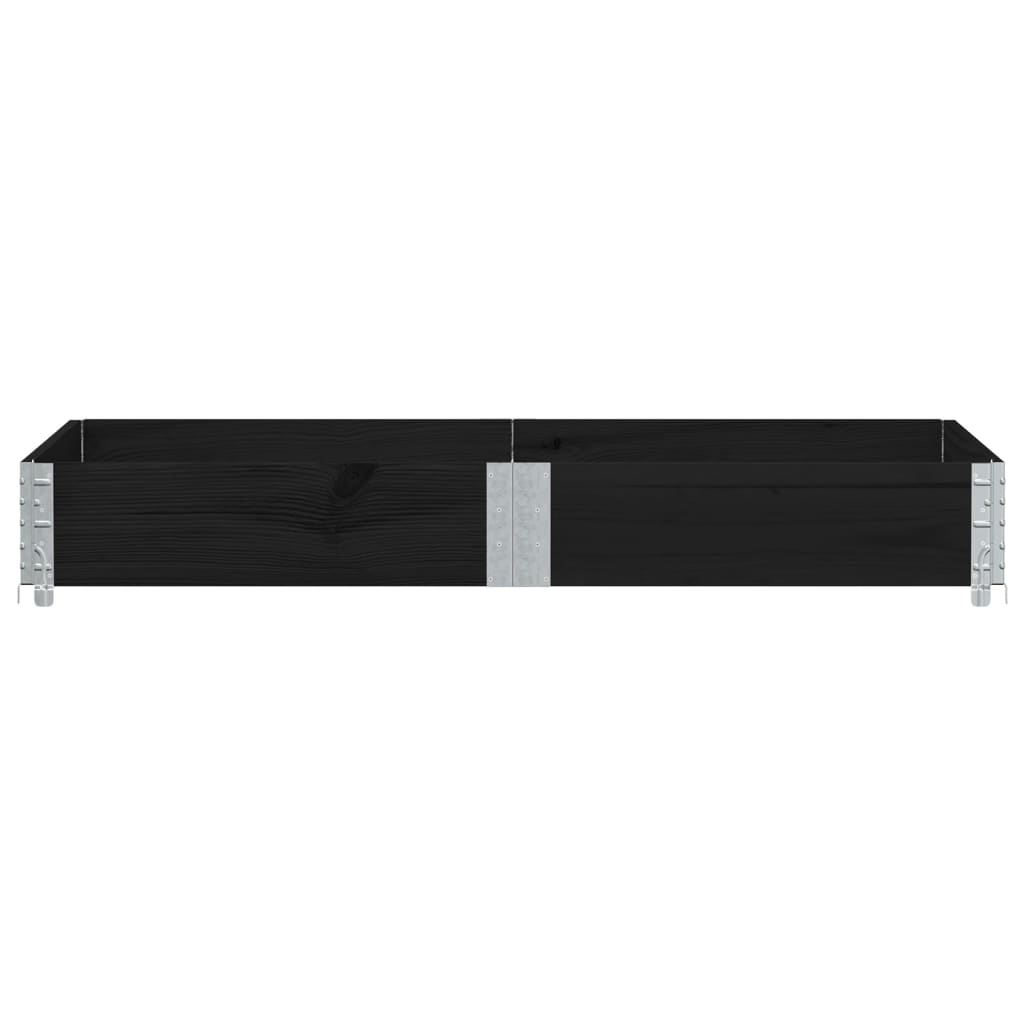 vidaXL Ζαρντινιέρα Κήπου Μαύρη 150x100 εκ. από Μασίφ Ξύλο Πεύκου - Image 3