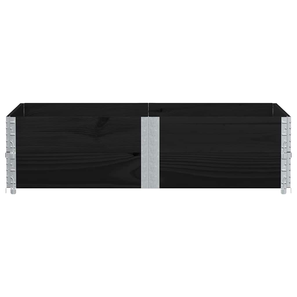 vidaXL Ζαρντινιέρα Κήπου Μαύρη 150x100 εκ. από Μασίφ Ξύλο Πεύκου - Image 3