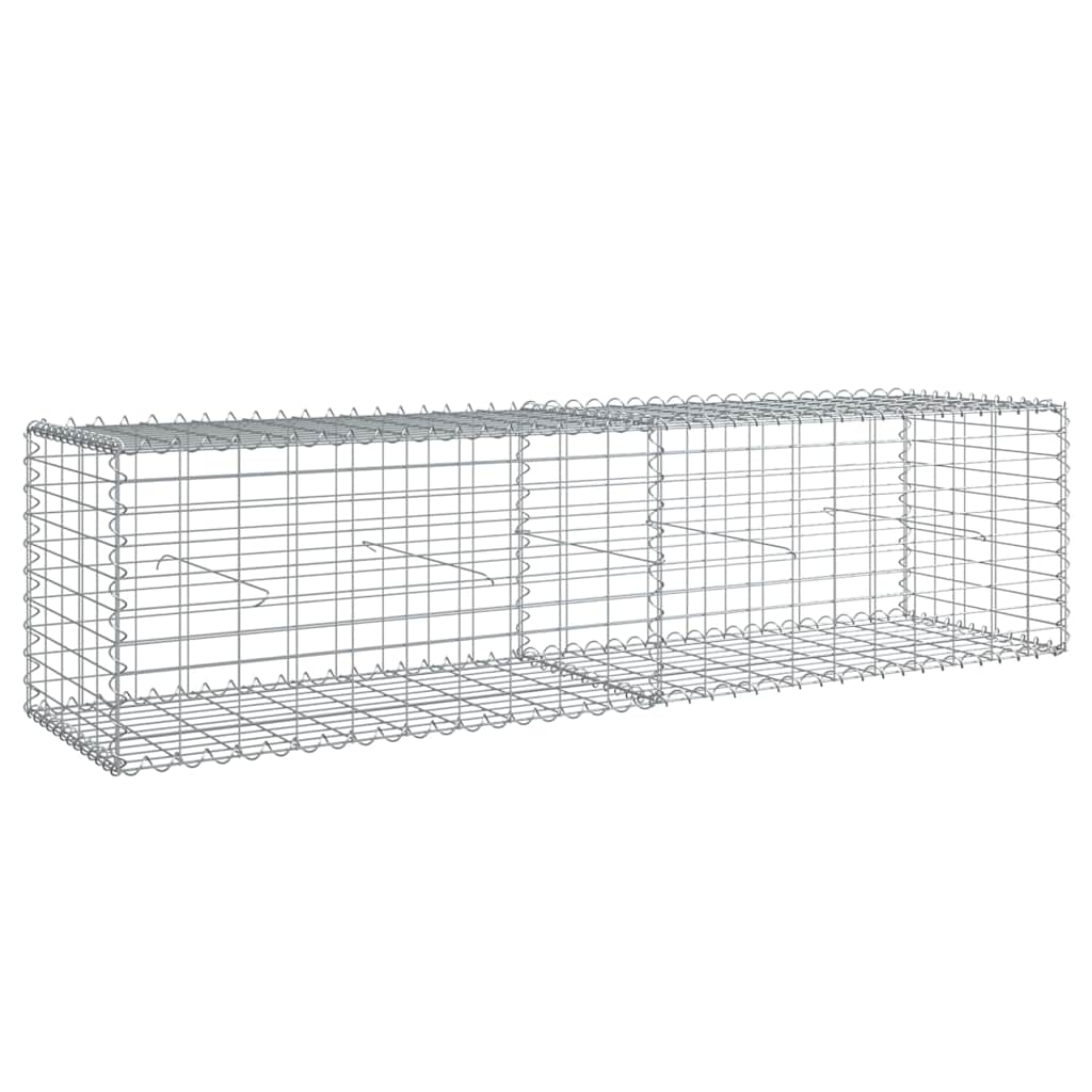 vidaXL Συρματοκιβώτιο με Κάλυμμα 200x50x50 εκ. από Γαλβανισμένο Χάλυβα - Image 5