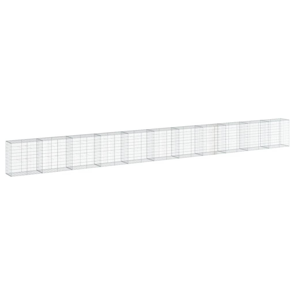 vidaXL Συρματοκιβώτιο με Κάλυμμα 1100x50x100εκ από Γαλβανισμένο Χάλυβα - Image 2