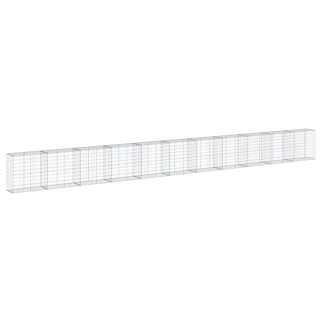 vidaXL Συρματοκιβώτιο με Κάλυμμα 1100x50x100εκ από Γαλβανισμένο Χάλυβα - Image 5