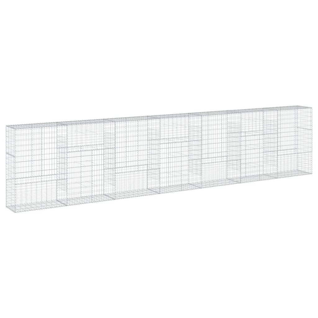 vidaXL Συρματοκιβώτιο με Κάλυμμα 700x50x150εκ. από Γαλβανισμένο Χάλυβα - Image 2