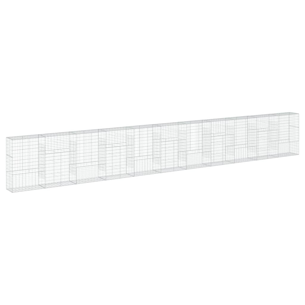 vidaXL Συρματοκιβώτιο με Κάλυμμα 1100x50x150εκ από Γαλβανισμένο Χάλυβα - Image 5