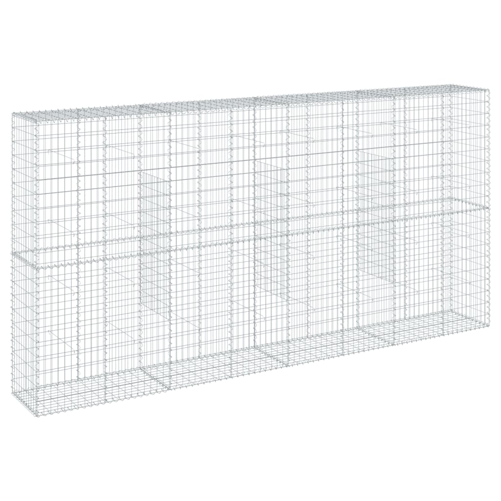 vidaXL Συρματοκιβώτιο με Κάλυμμα 400x50x200εκ. από Γαλβανισμένο Χάλυβα - Image 2