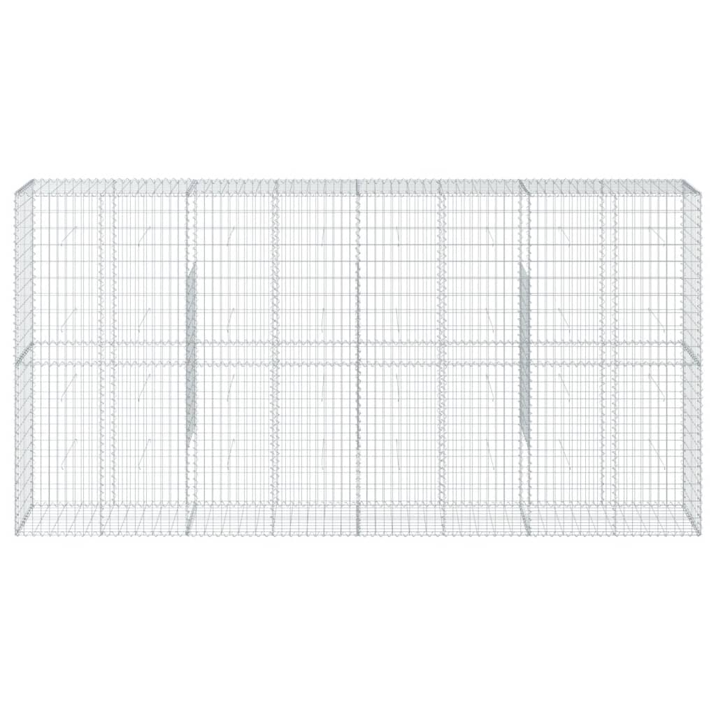 vidaXL Συρματοκιβώτιο με Κάλυμμα 400x50x200εκ. από Γαλβανισμένο Χάλυβα - Image 3