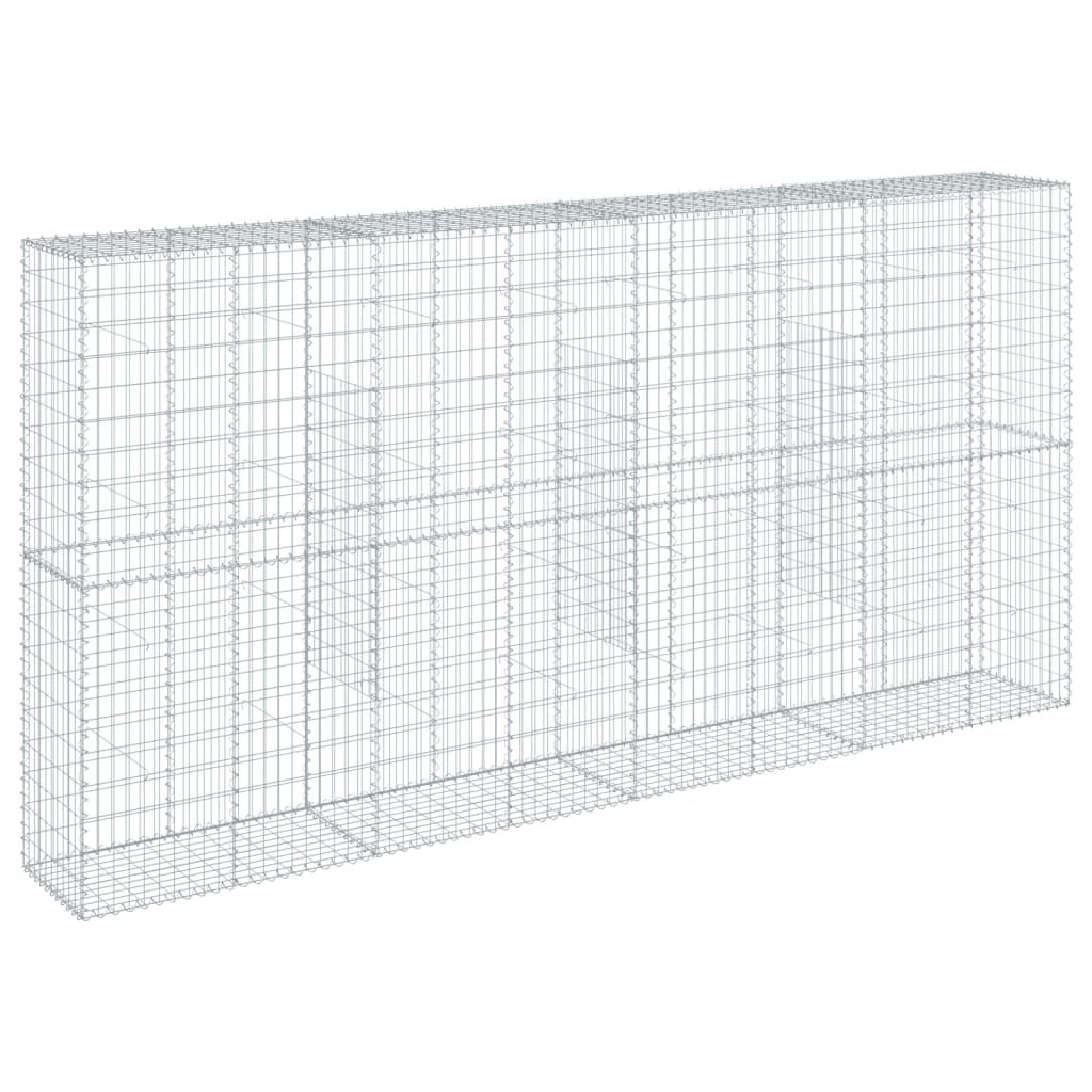 vidaXL Συρματοκιβώτιο με Κάλυμμα 400x50x200εκ. από Γαλβανισμένο Χάλυβα - Image 5
