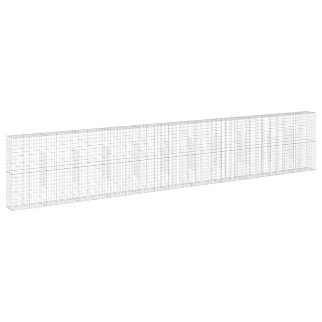 vidaXL Συρματοκιβώτιο με Κάλυμμα 1100x50x200εκ από Γαλβανισμένο Χάλυβα - Image 2