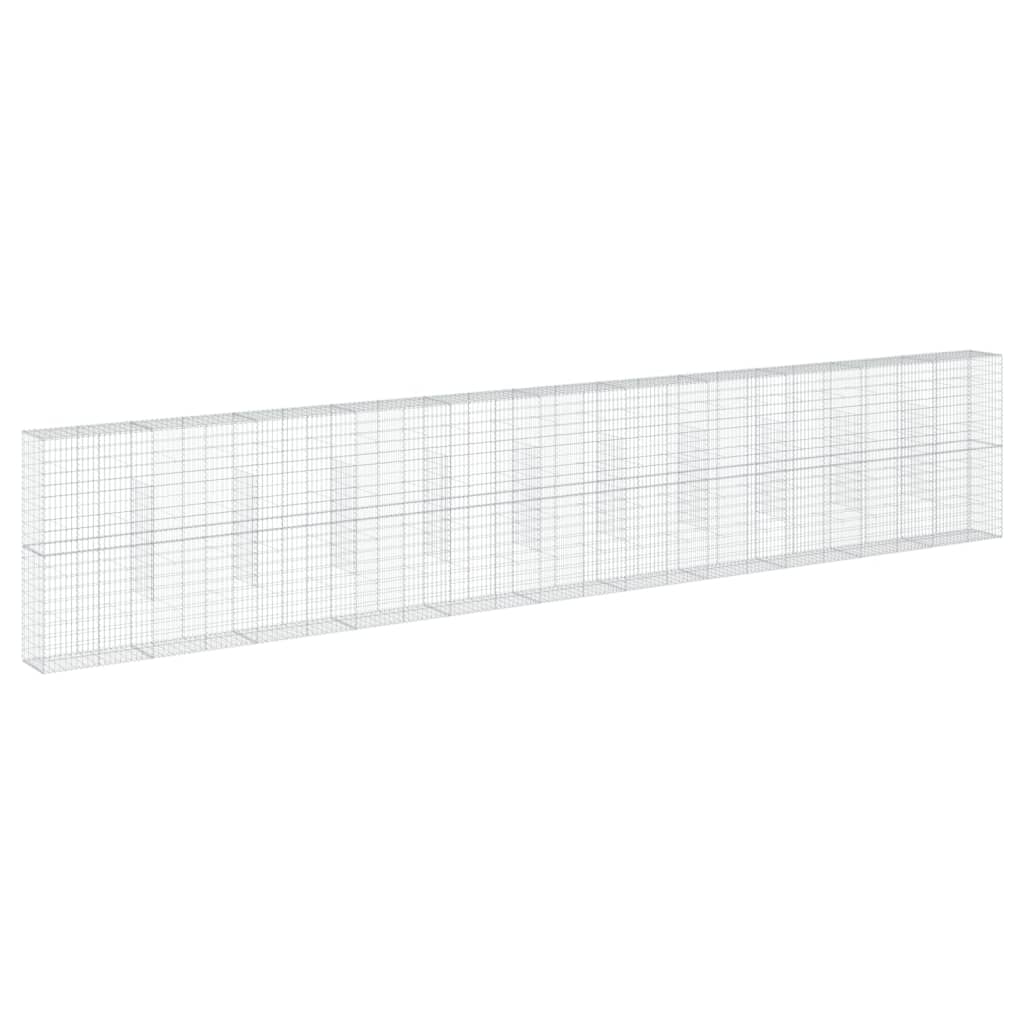 vidaXL Συρματοκιβώτιο με Κάλυμμα 1100x50x200εκ από Γαλβανισμένο Χάλυβα - Image 5