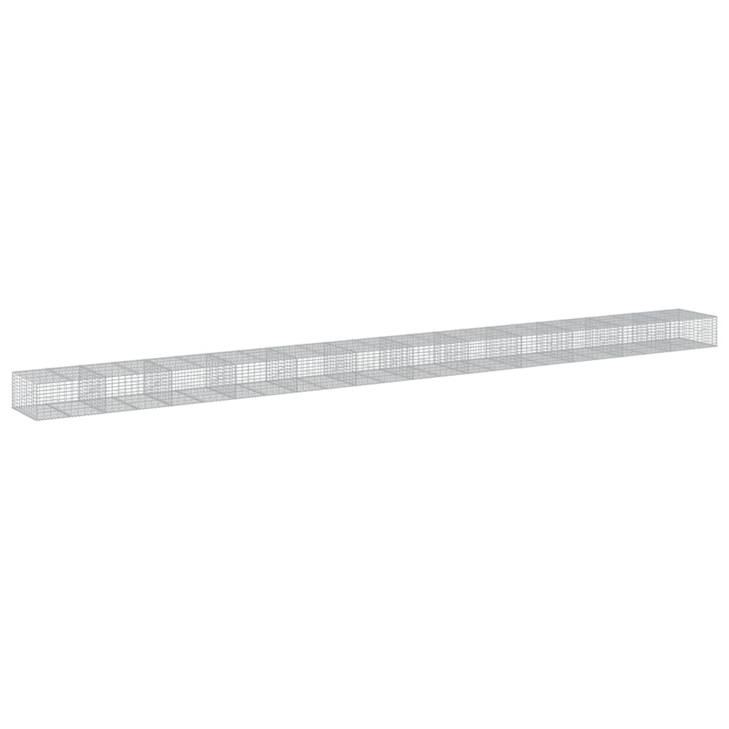 vidaXL Συρματοκιβώτιο με Κάλυμμα 1200x100x50εκ από Γαλβανισμένο Χάλυβα - Image 2