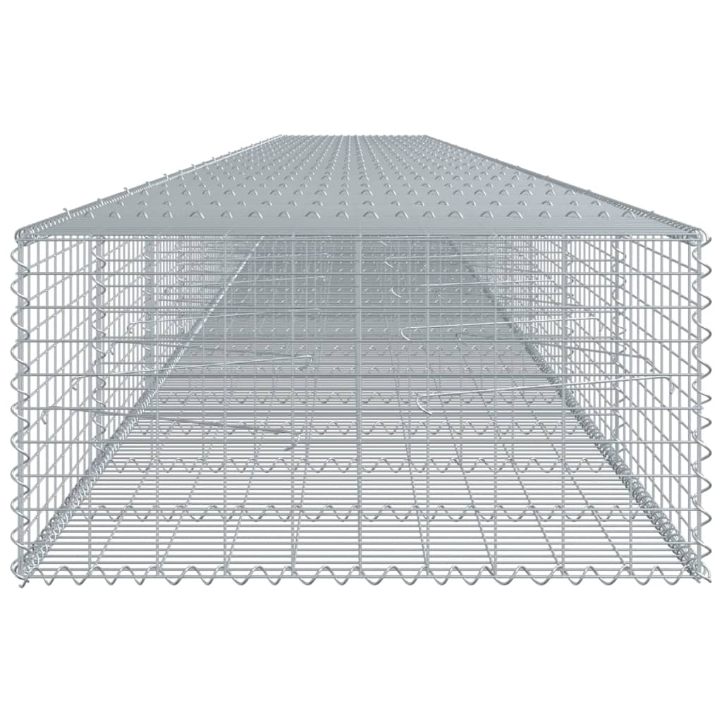 vidaXL Συρματοκιβώτιο με Κάλυμμα 1200x100x50εκ από Γαλβανισμένο Χάλυβα - Image 4