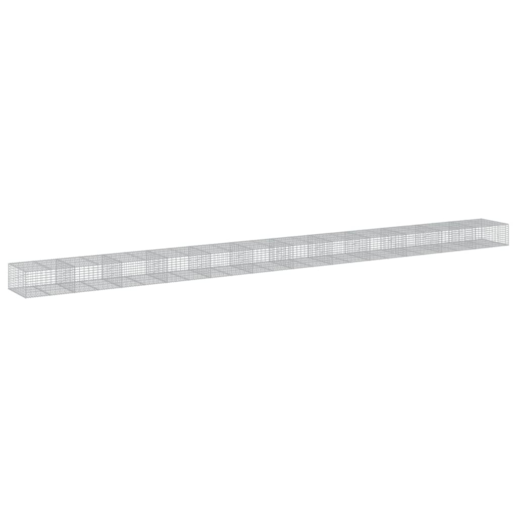 vidaXL Συρματοκιβώτιο με Κάλυμμα 1200x100x50εκ από Γαλβανισμένο Χάλυβα - Image 5