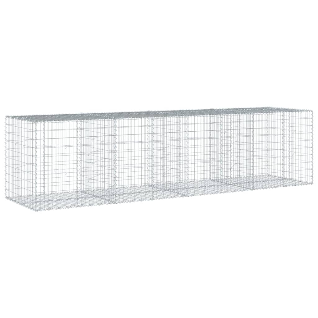 vidaXL Συρματοκιβώτιο με Κάλυμμα 400x100x100εκ από Γαλβανισμένο Χάλυβα - Image 5