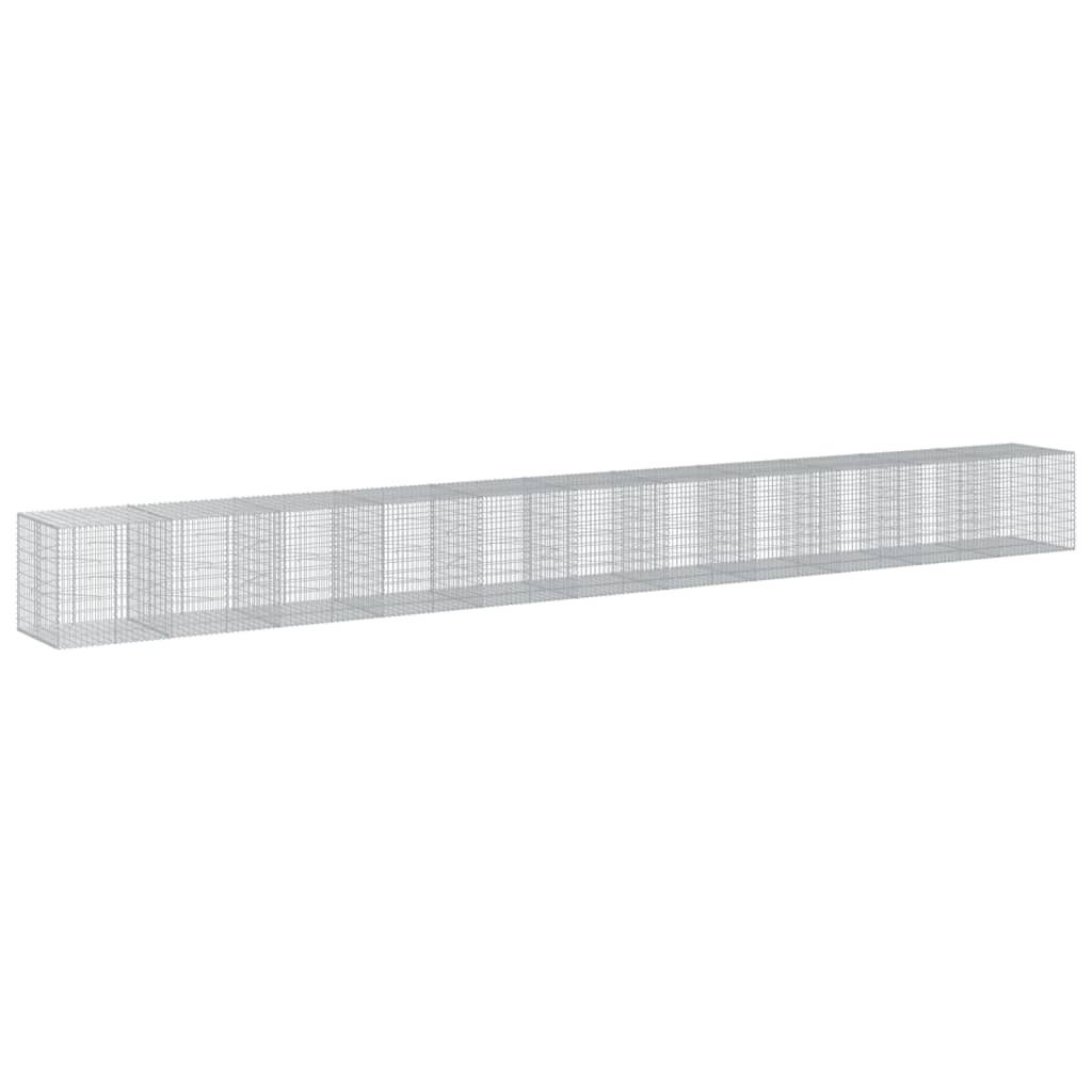 vidaXL Συρματοκιβώτιο με Κάλυμμα 1100x100x100 εκ. Γαλβανισμένο Χάλυβα - Image 2