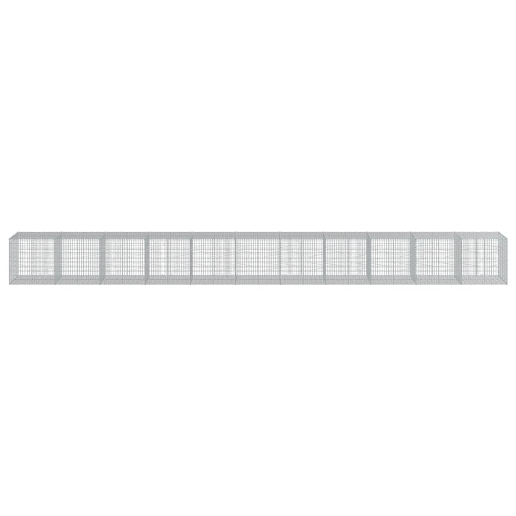 vidaXL Συρματοκιβώτιο με Κάλυμμα 1100x100x100 εκ. Γαλβανισμένο Χάλυβα - Image 3