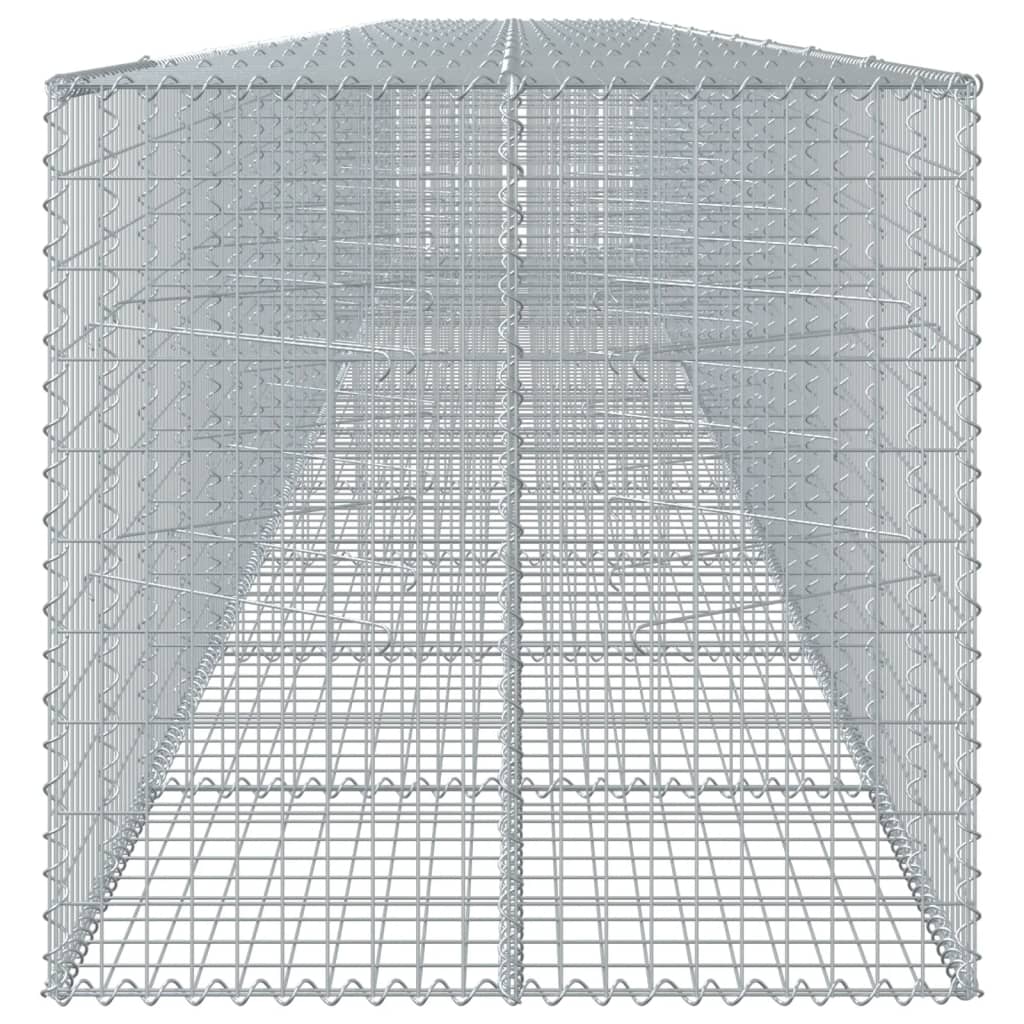 vidaXL Συρματοκιβώτιο με Κάλυμμα 1100x100x100 εκ. Γαλβανισμένο Χάλυβα - Image 4