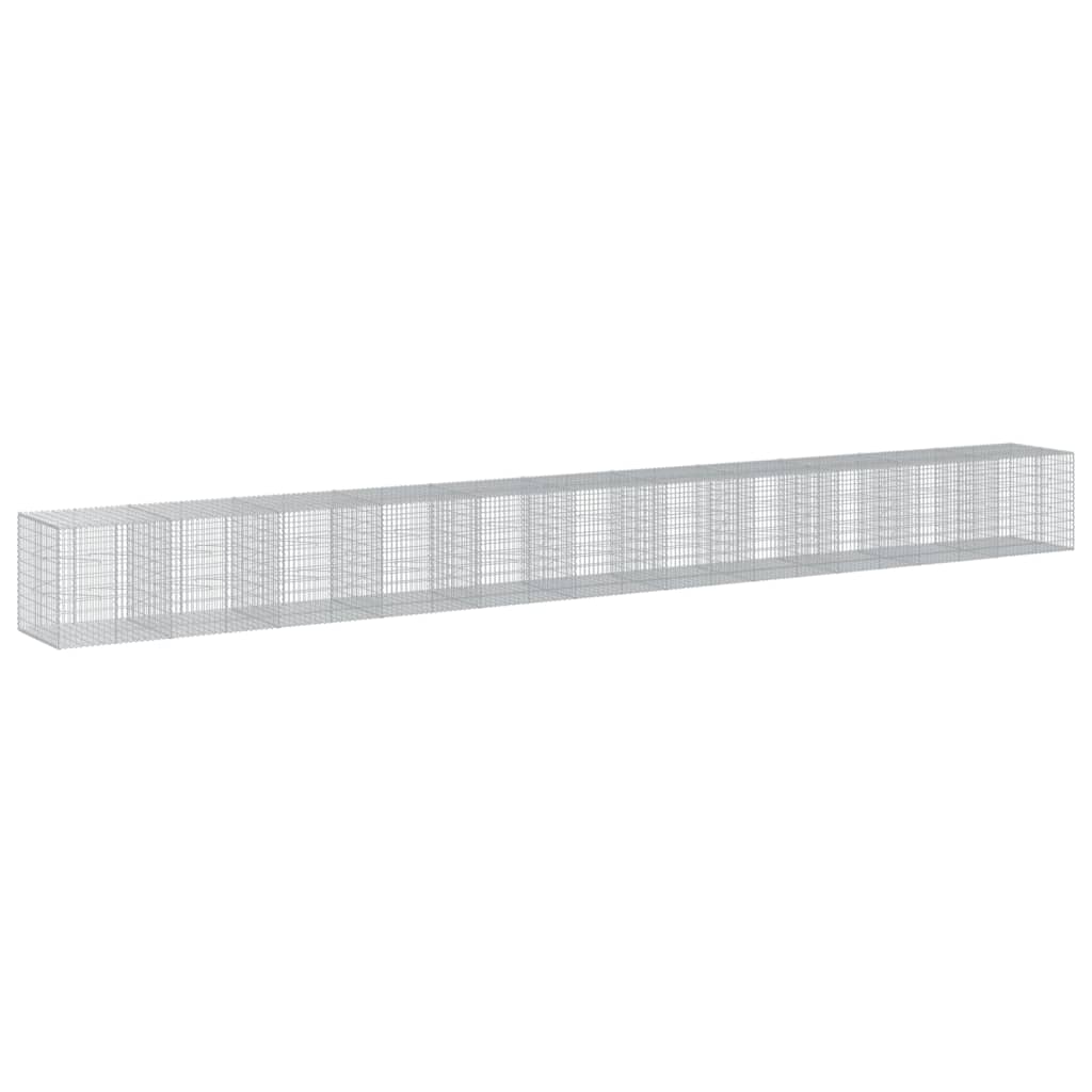 vidaXL Συρματοκιβώτιο με Κάλυμμα 1100x100x100 εκ. Γαλβανισμένο Χάλυβα - Image 5