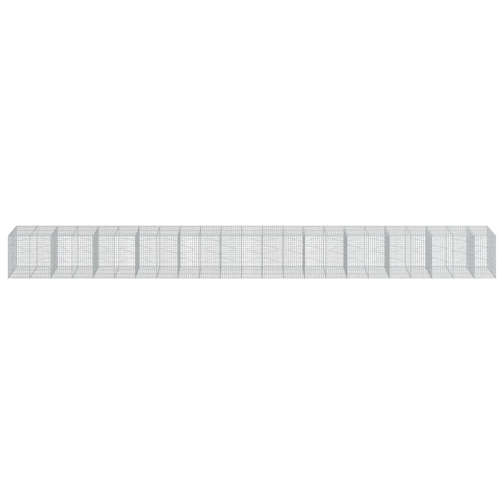 vidaXL Συρματοκιβώτιο με Κάλυμμα 1150x100x100 εκ. Γαλβανισμένο Χάλυβα - Image 3