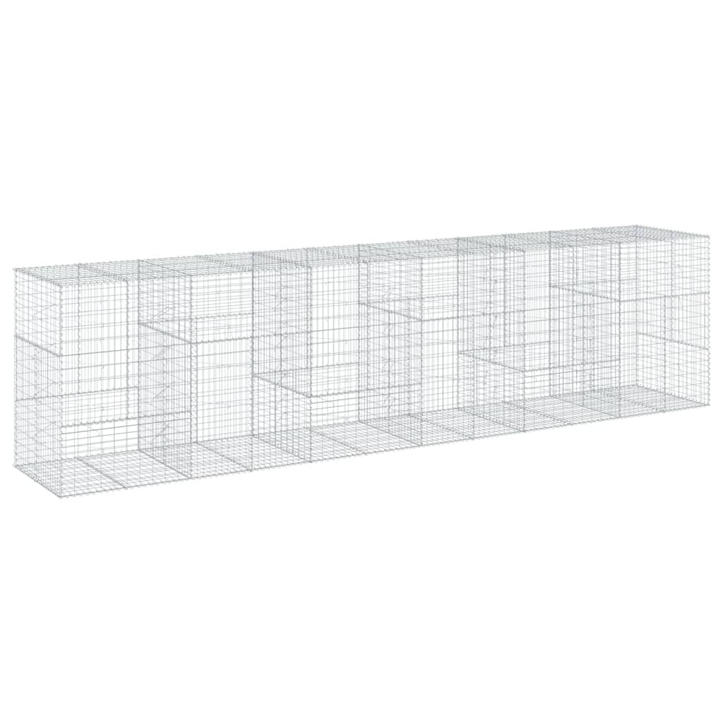 vidaXL Συρματοκιβώτιο με Κάλυμμα 600x100x150 εκ. Γαλβανισμένο Χάλυβα - Image 2