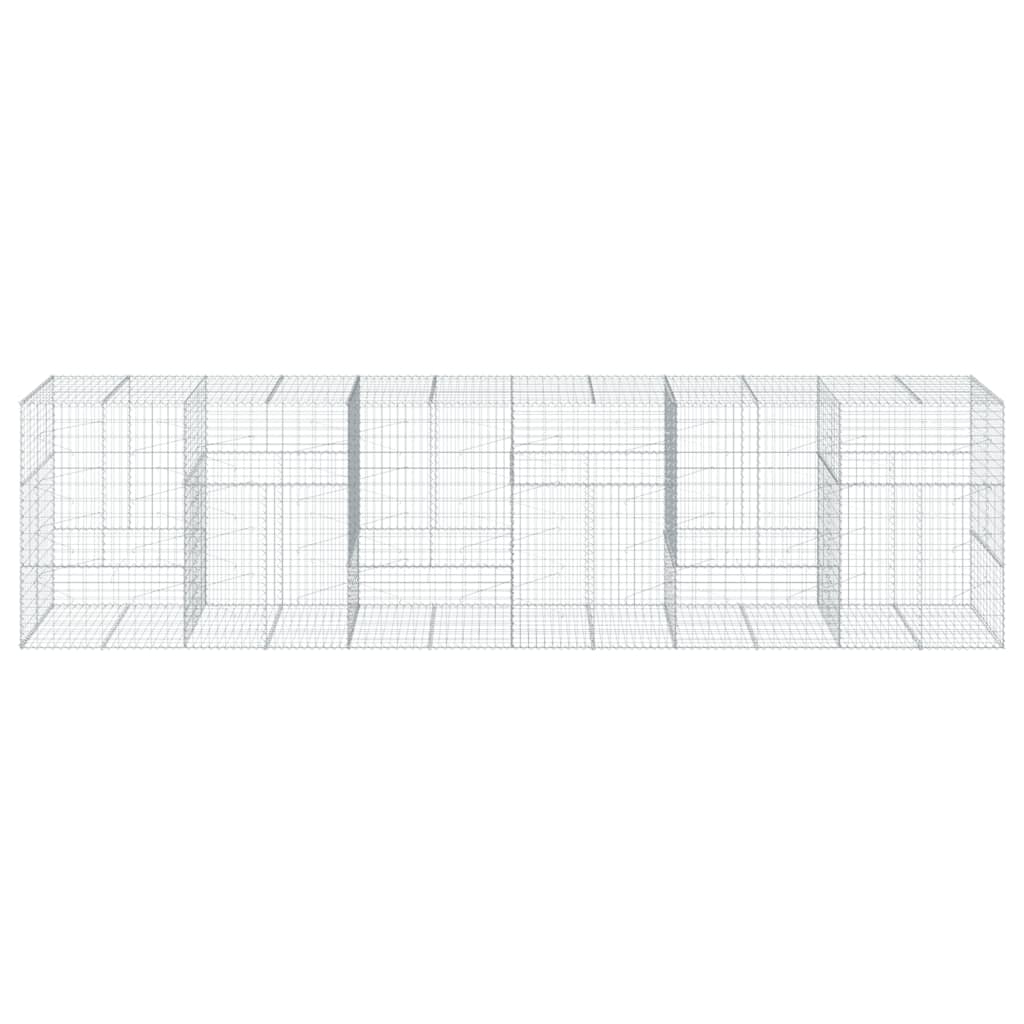 vidaXL Συρματοκιβώτιο με Κάλυμμα 600x100x150 εκ. Γαλβανισμένο Χάλυβα - Image 3