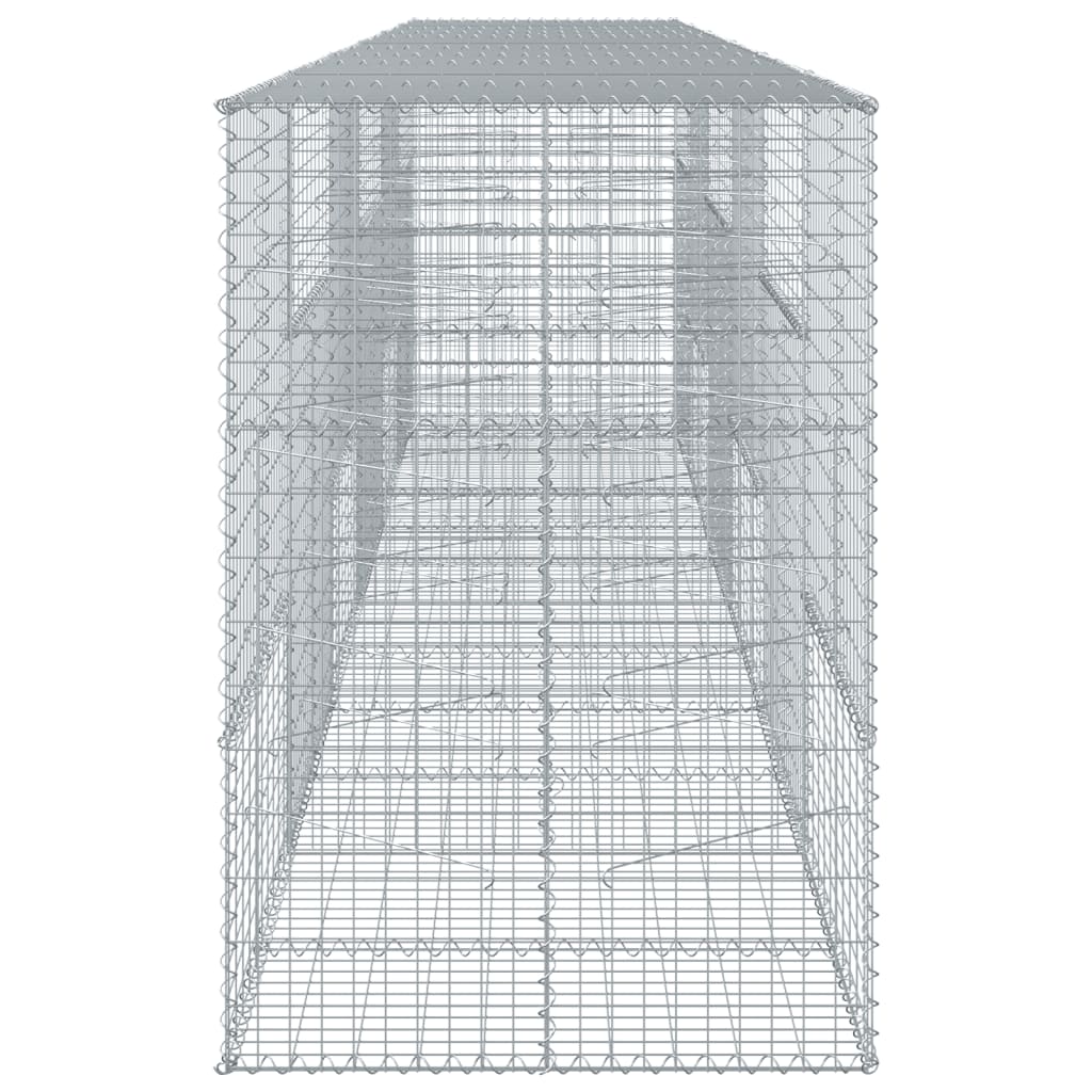vidaXL Συρματοκιβώτιο με Κάλυμμα 600x100x150 εκ. Γαλβανισμένο Χάλυβα - Image 4