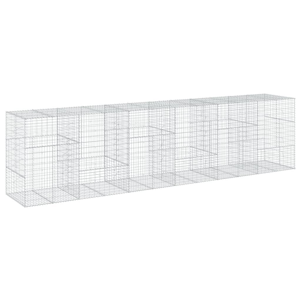 vidaXL Συρματοκιβώτιο με Κάλυμμα 600x100x150 εκ. Γαλβανισμένο Χάλυβα - Image 5