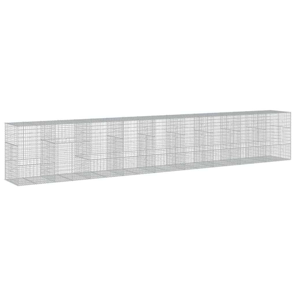 vidaXL Συρματοκιβώτιο με Κάλυμμα 900x100x150εκ από Γαλβανισμένο Χάλυβα - Image 2