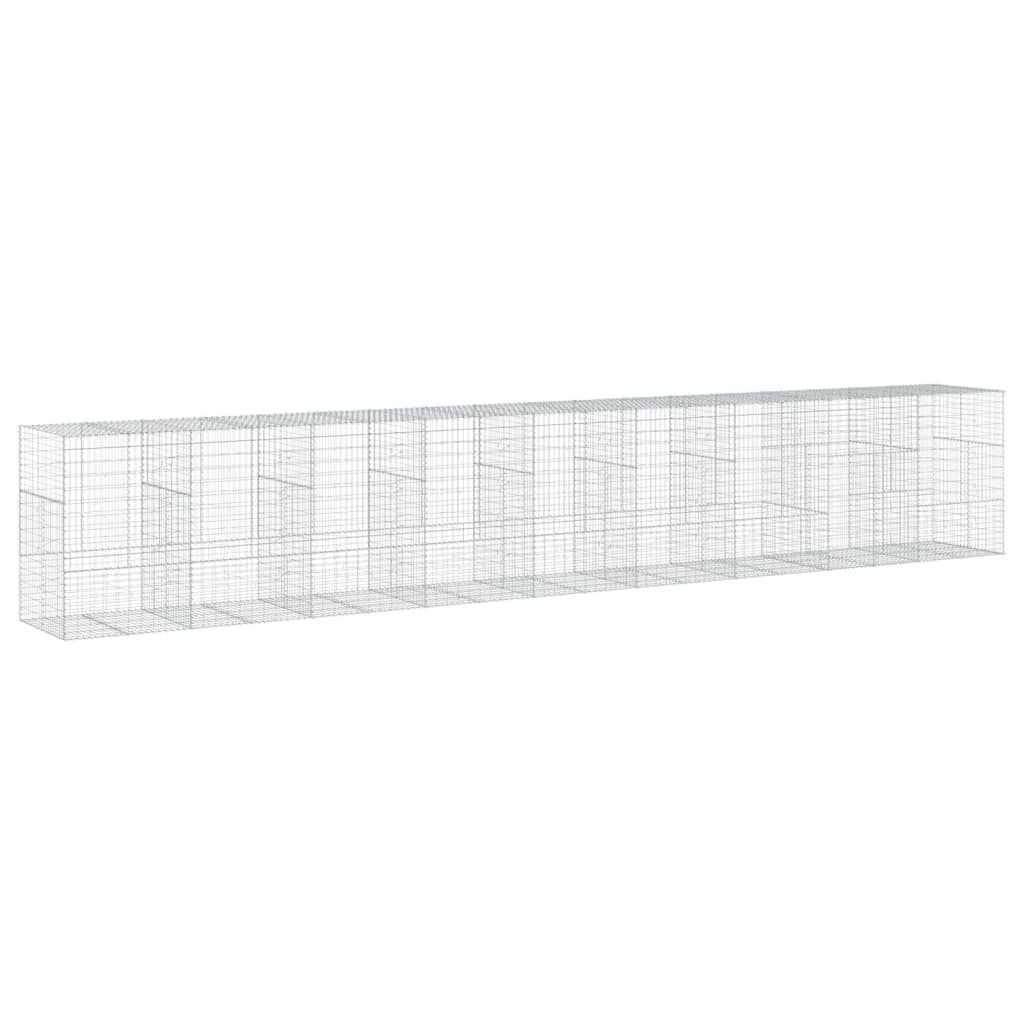 vidaXL Συρματοκιβώτιο με Κάλυμμα 900x100x150εκ από Γαλβανισμένο Χάλυβα - Image 5