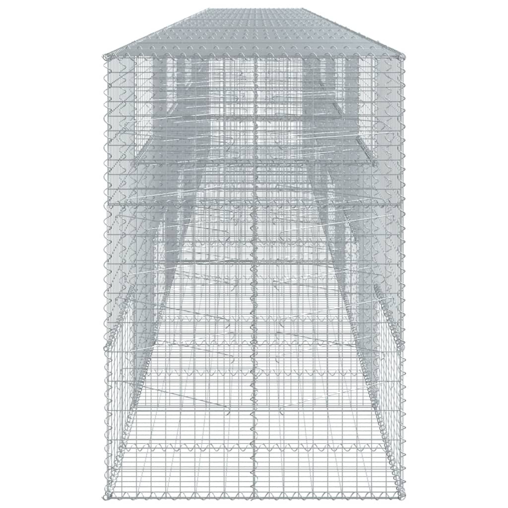 vidaXL Συρματοκιβώτιο με Κάλυμμα 1000x100x150 εκ. Γαλβανισμένο Χάλυβα - Image 4