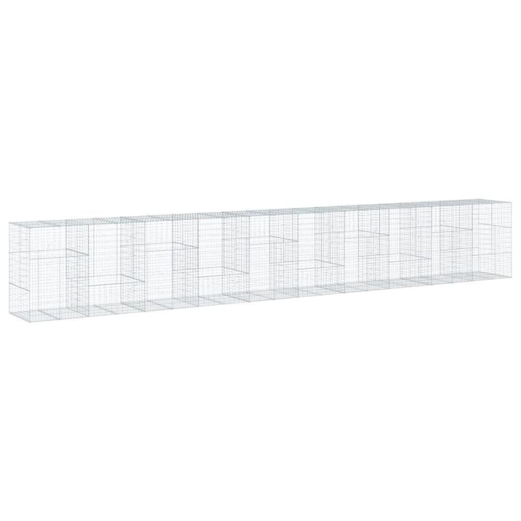 vidaXL Συρματοκιβώτιο με Κάλυμμα 1000x100x150 εκ. Γαλβανισμένο Χάλυβα - Image 5