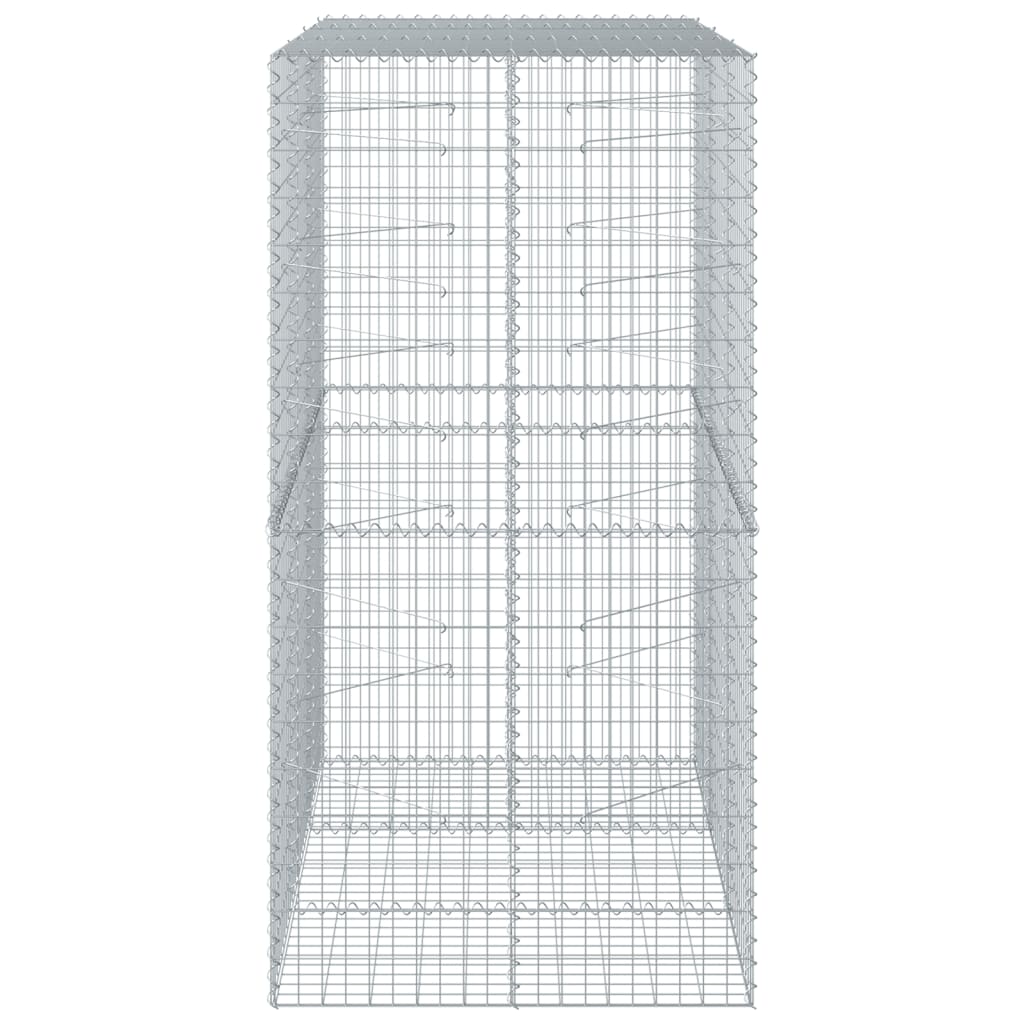 vidaXL Συρματοκιβώτιο με Κάλυμμα 150x100x200εκ από Γαλβανισμένο Χάλυβα - Image 4