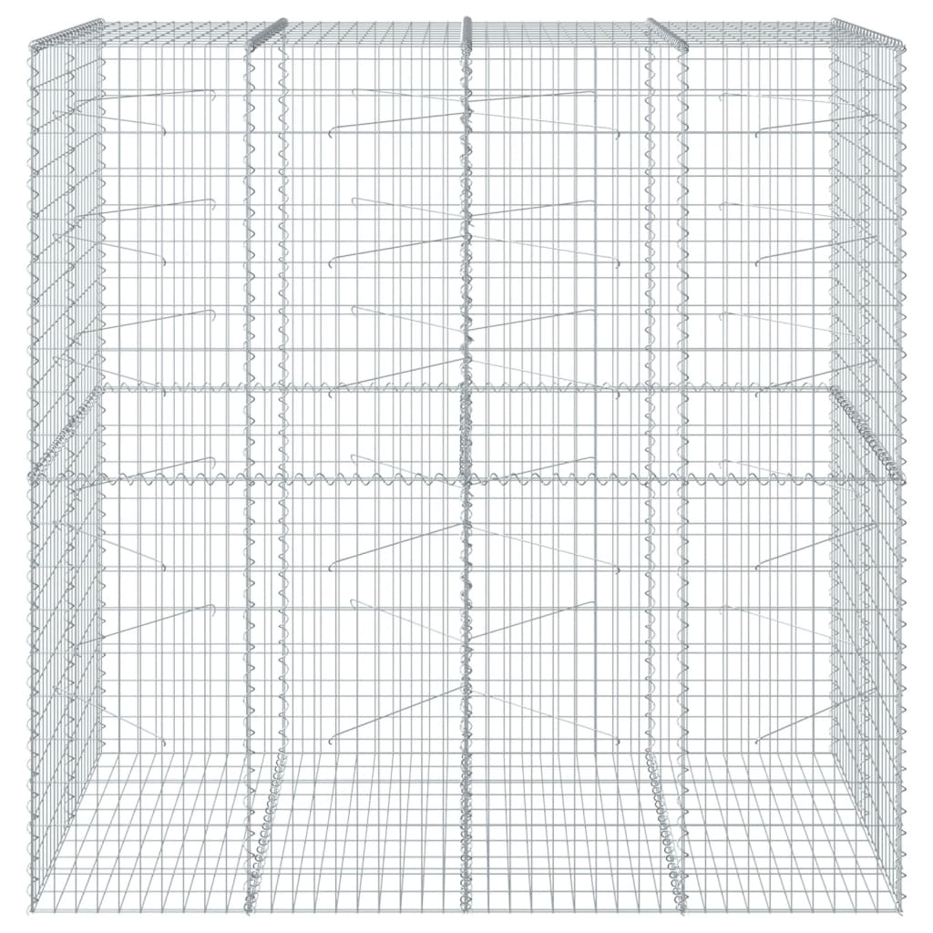 vidaXL Συρματοκιβώτιο με Κάλυμμα 200x100x200εκ από Γαλβανισμένο Χάλυβα - Image 3