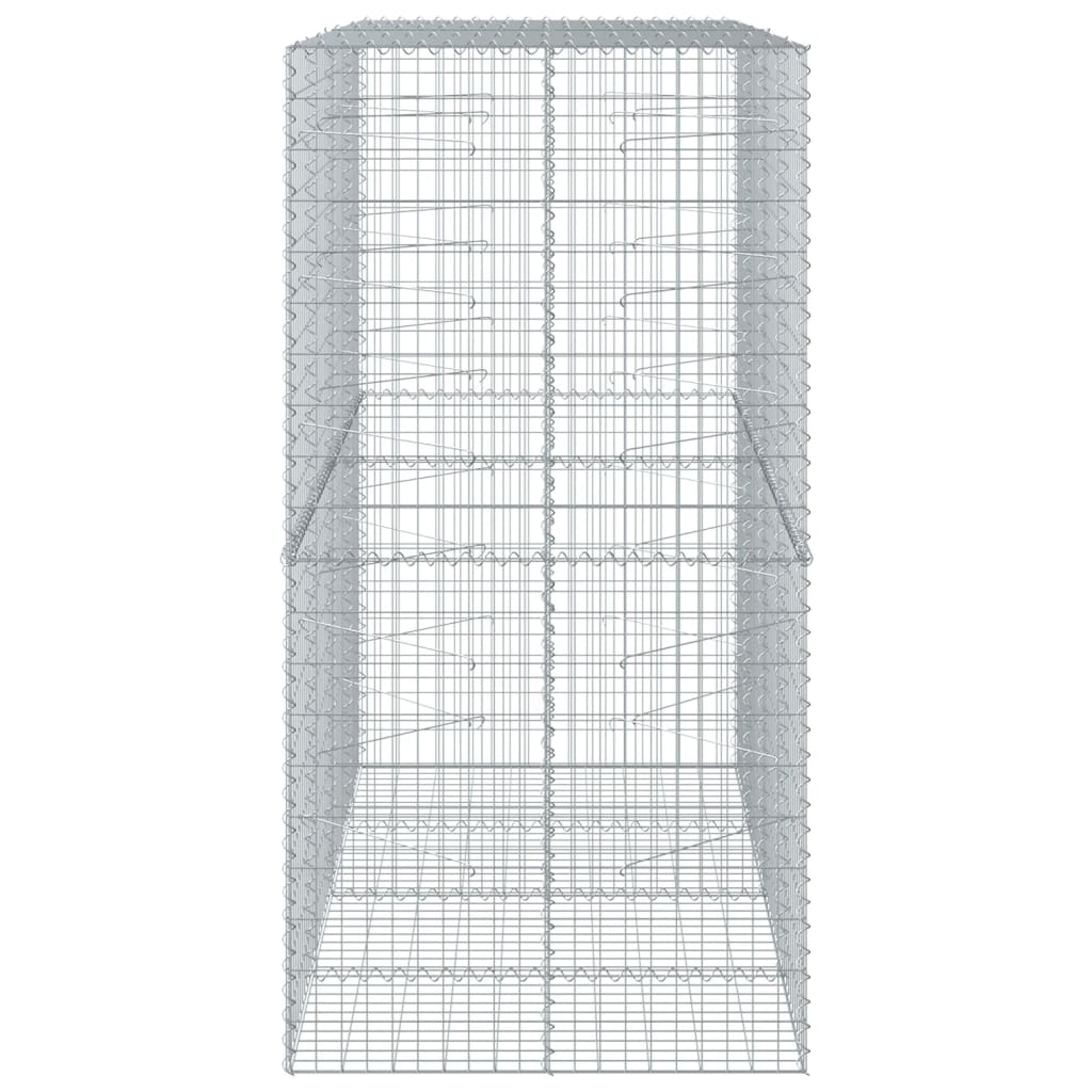 vidaXL Συρματοκιβώτιο με Κάλυμμα 200x100x200εκ από Γαλβανισμένο Χάλυβα - Image 4