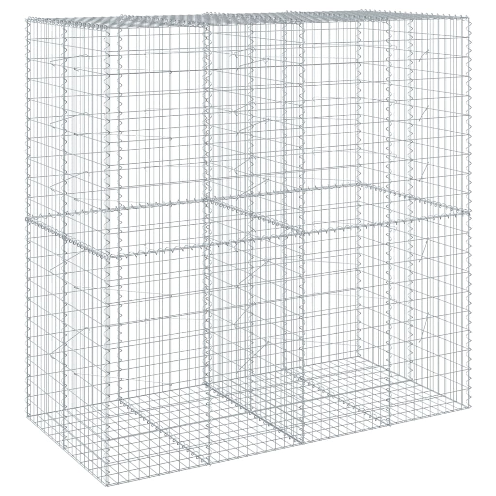vidaXL Συρματοκιβώτιο με Κάλυμμα 200x100x200εκ από Γαλβανισμένο Χάλυβα - Image 5